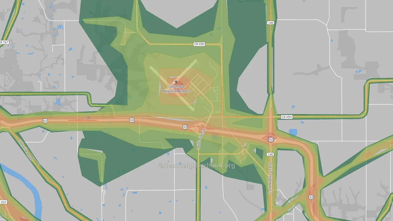 Rutledge, IA Map of Noise Levels in Rutledge