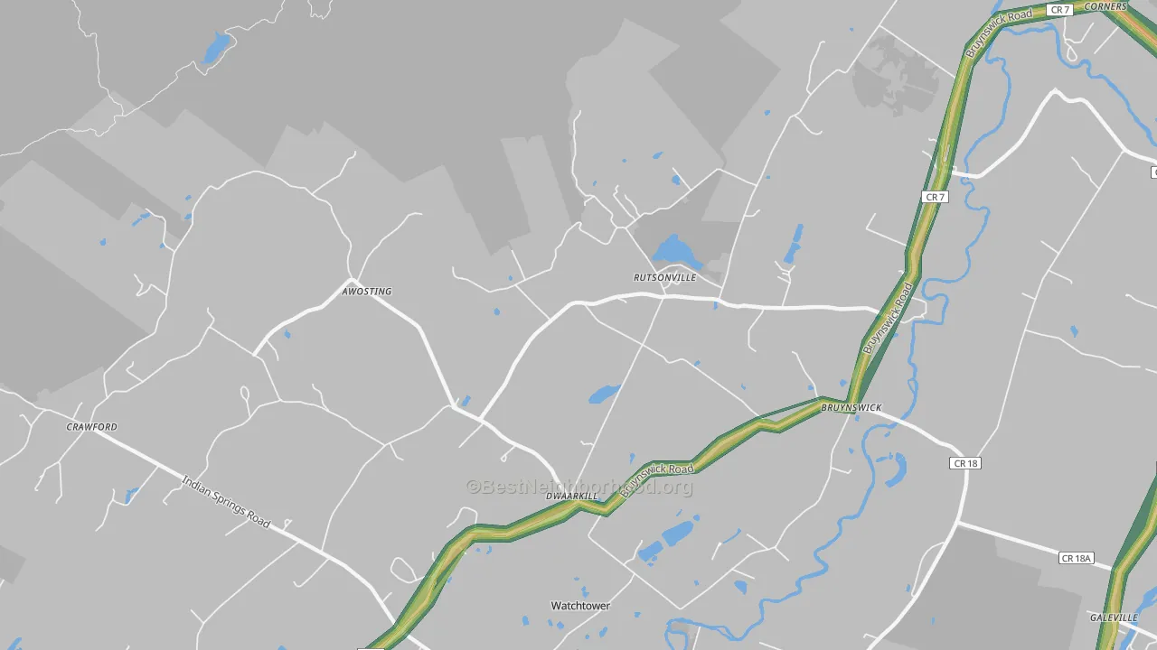 Rutsonville, NY Map of Noise Levels in Rutsonville