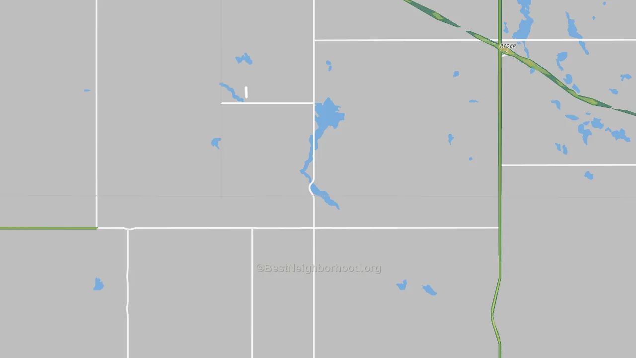 Ryder, ND Map of Noise Levels in Ryder