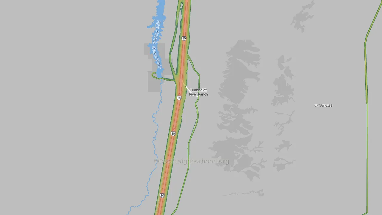 Rye Patch, NV Map of Noise Levels in Rye Patch