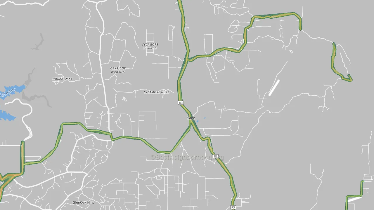 Sage, CA Map of Noise Levels in Sage