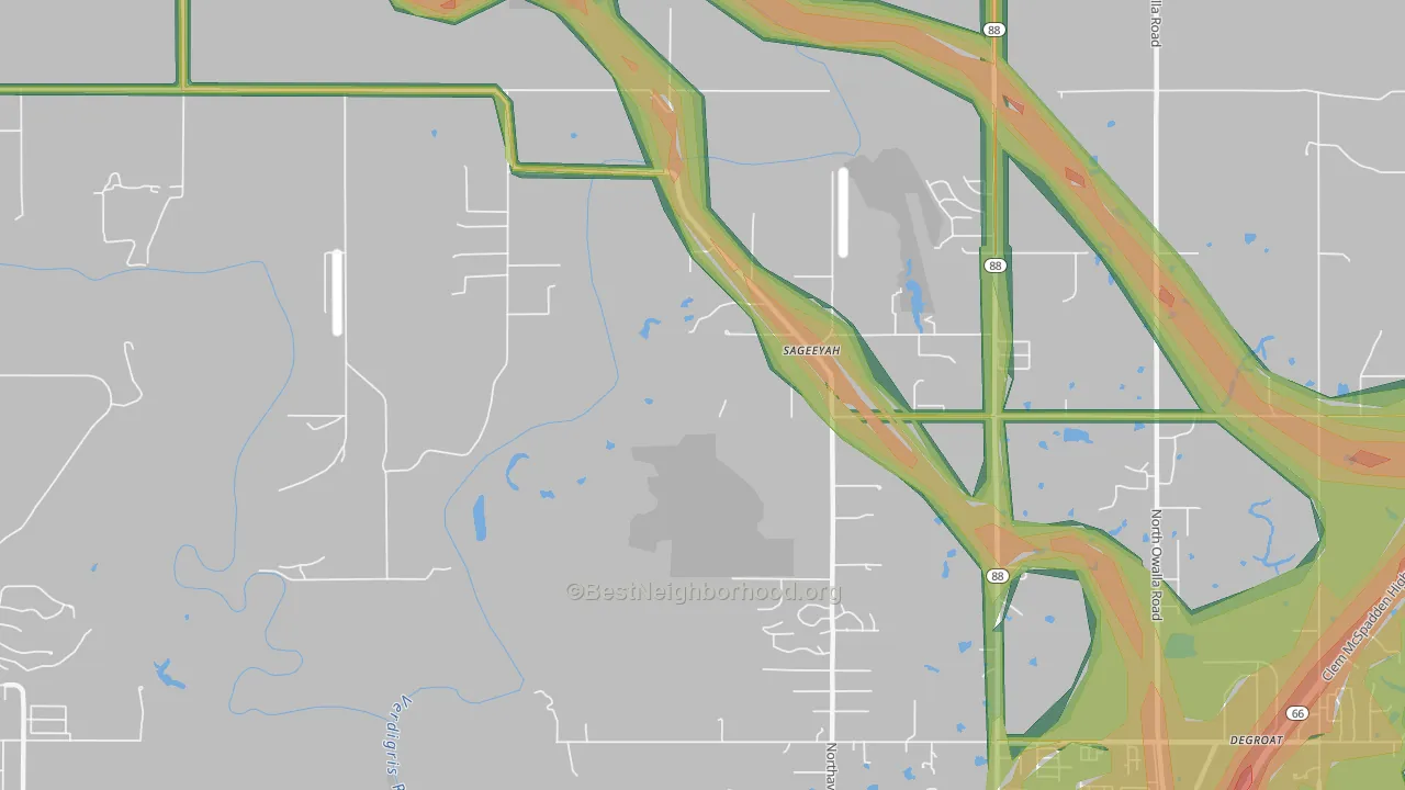 Sageeyah, OK Map of Noise Levels in Sageeyah