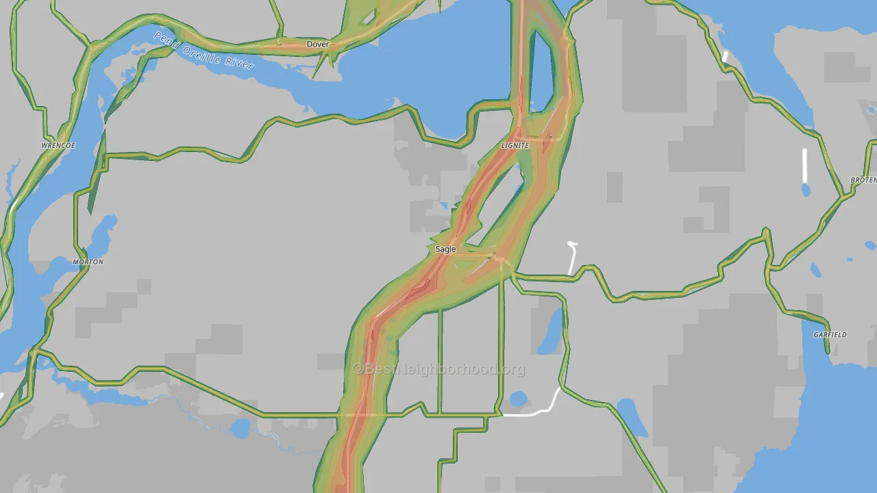 Sagle, ID Map of Noise Levels in Sagle