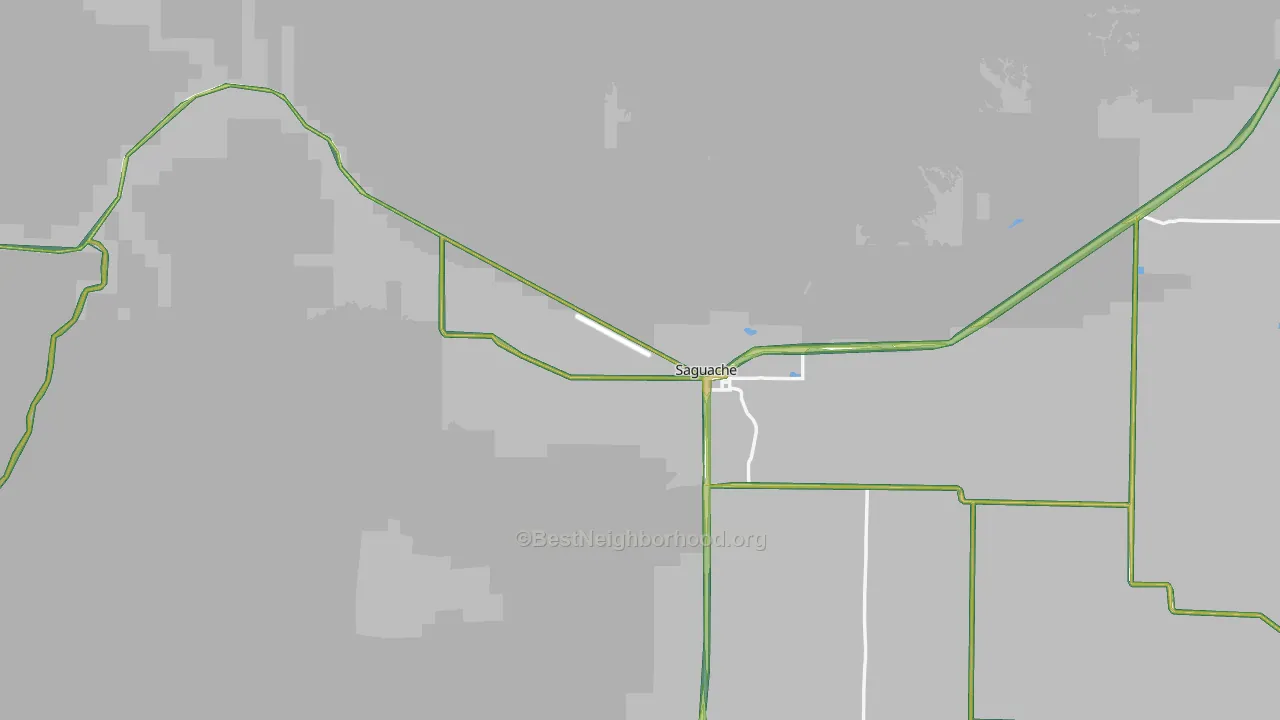 Saguache, CO Map of Noise Levels in Saguache