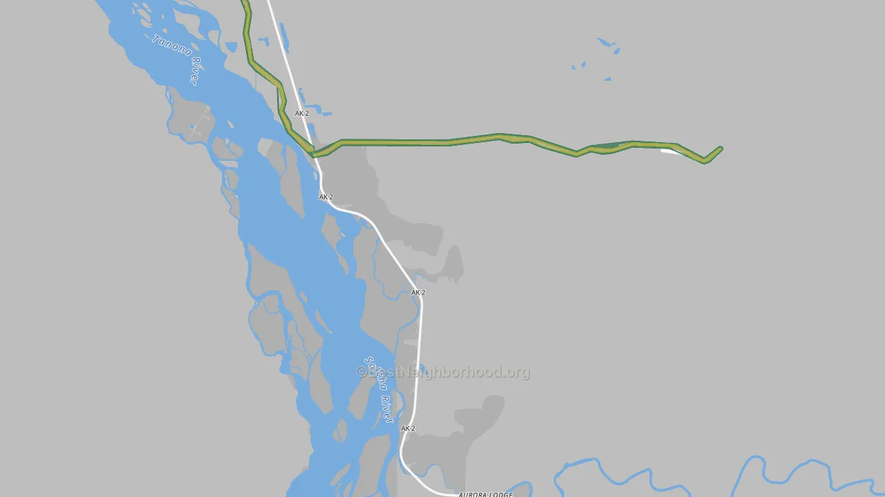 Salcha, AK Map of Noise Levels in Salcha