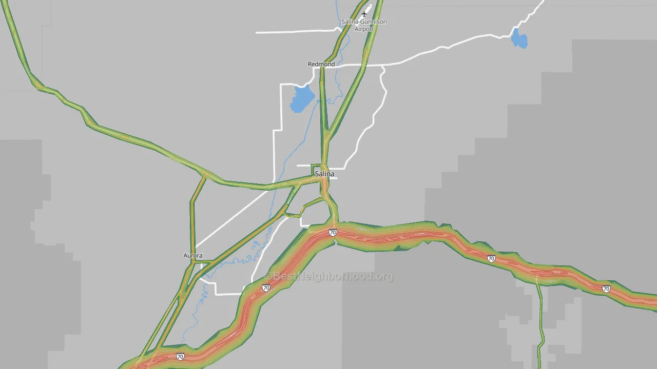 Salina, UT Map of Noise Levels in Salina