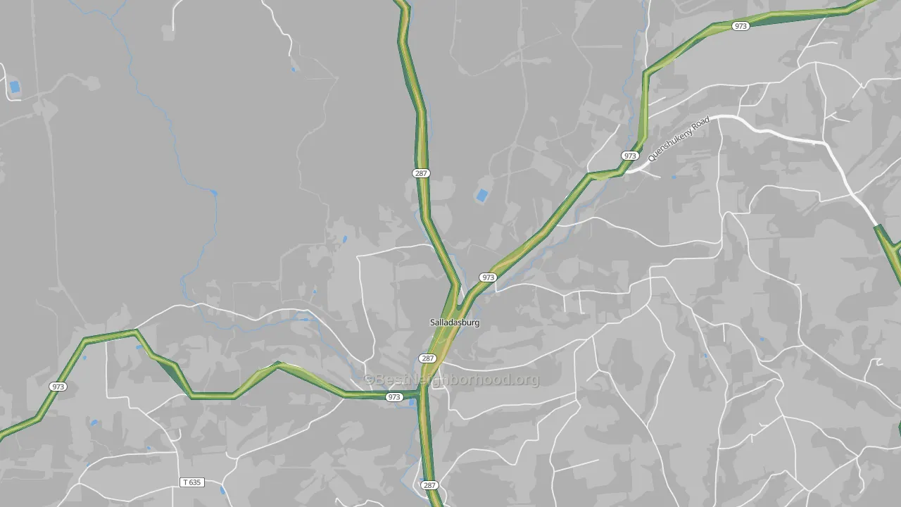 Salladasburg, PA Map of Noise Levels in Salladasburg