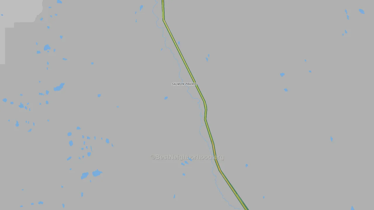 Salmon Prairie, MT Map of Noise Levels in Salmon Prairie