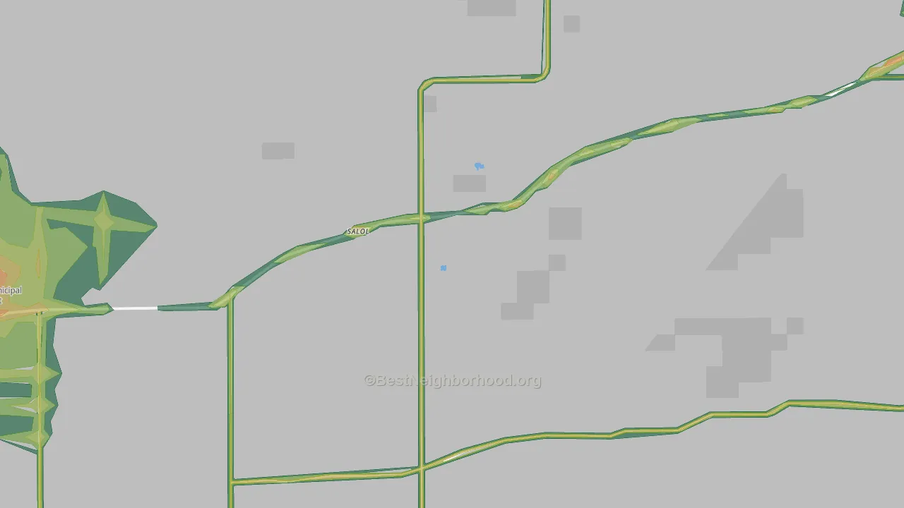 Salol, MN Map of Noise Levels in Salol