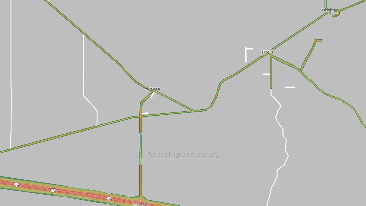Salome, AZ Map of Noise Levels in Salome