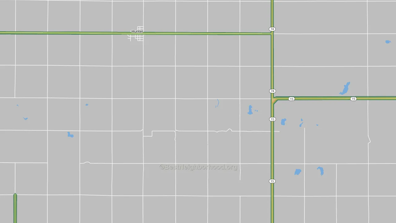 Salt Fork, OK Map of Noise Levels in Salt Fork