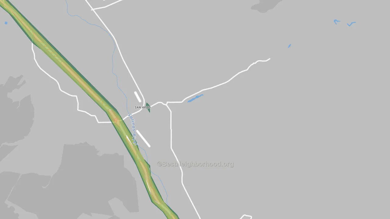 San Ardo, CA Map of Noise Levels in San Ardo