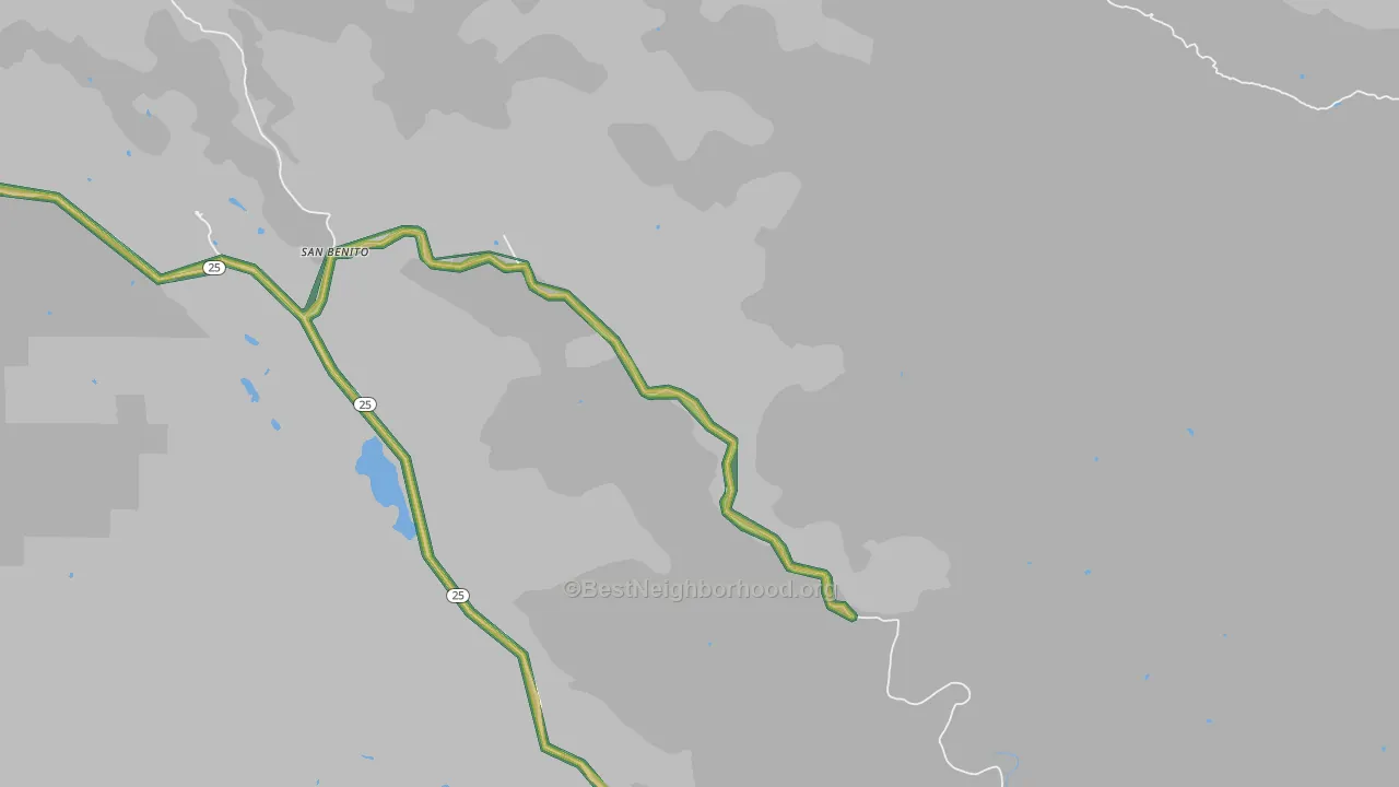 San Benito, CA Map of Noise Levels in San Benito