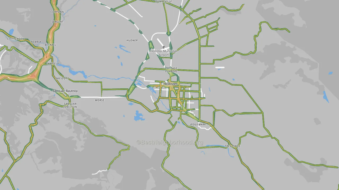 San Benito County, CA Map of Noise Levels in San Benito County