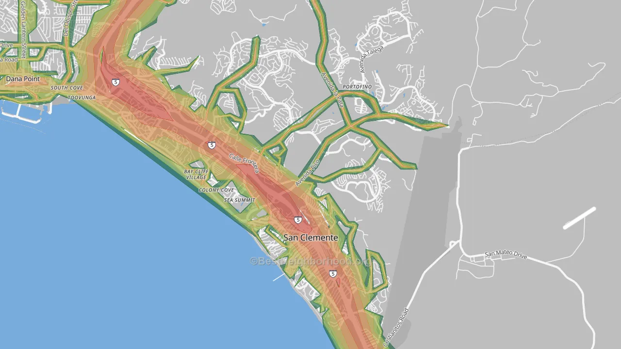 San Clemente, CA Map of Noise Levels in San Clemente