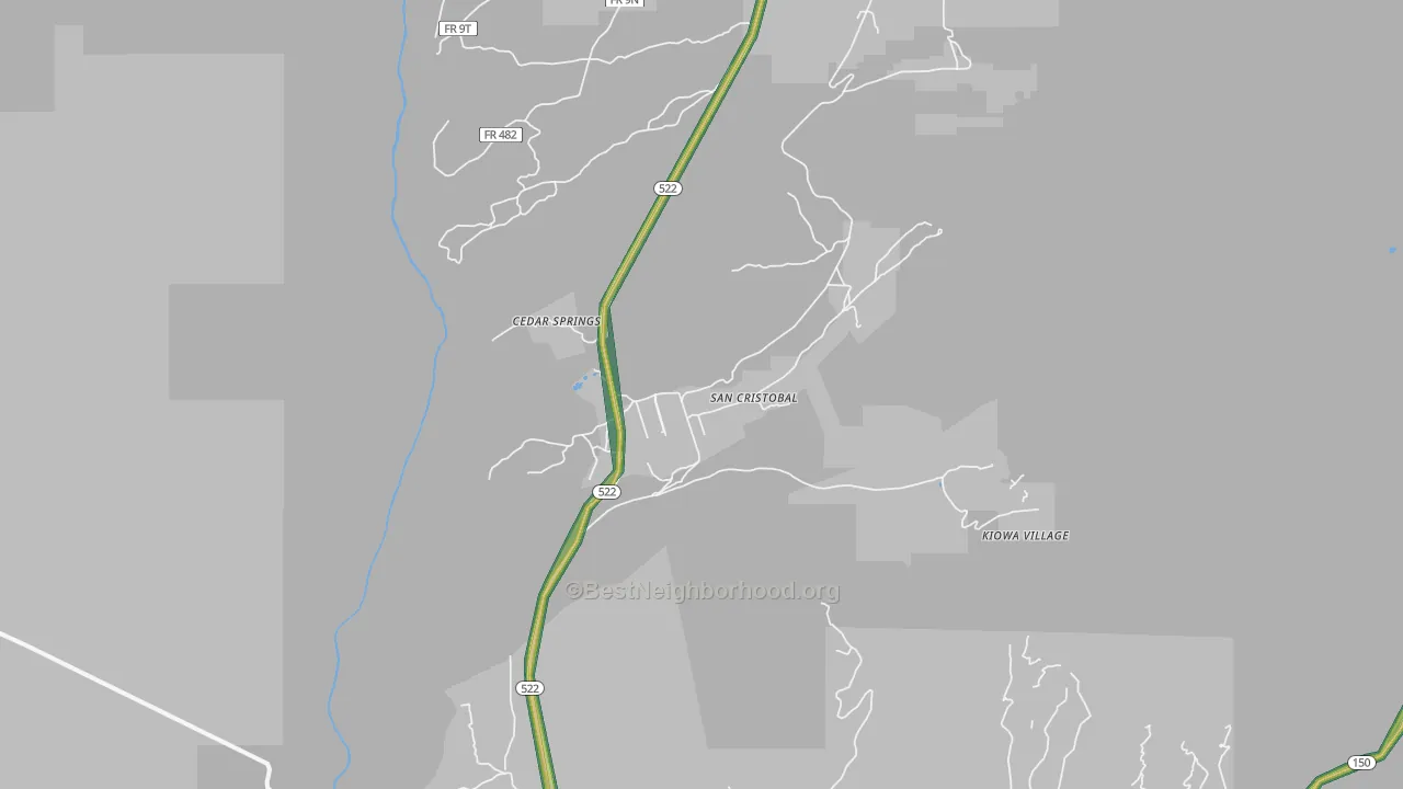 San Cristobal, NM Map of Noise Levels in San Cristobal