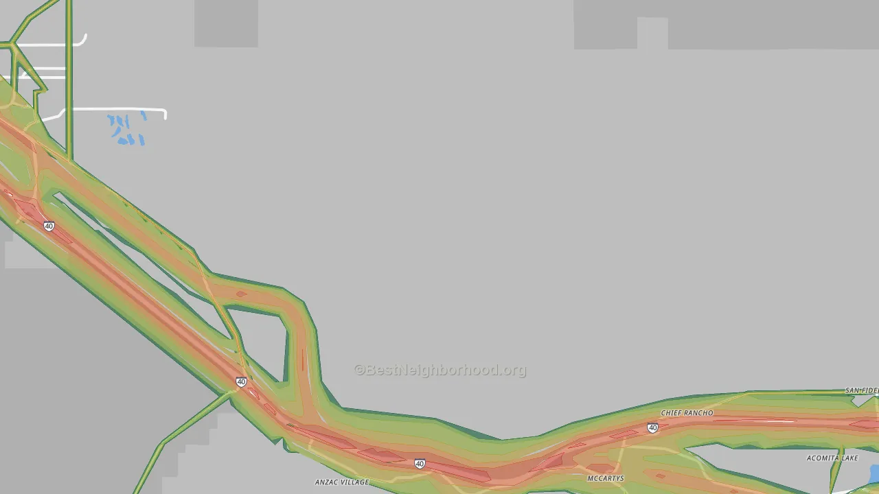 San Fidel, NM Map of Noise Levels in San Fidel