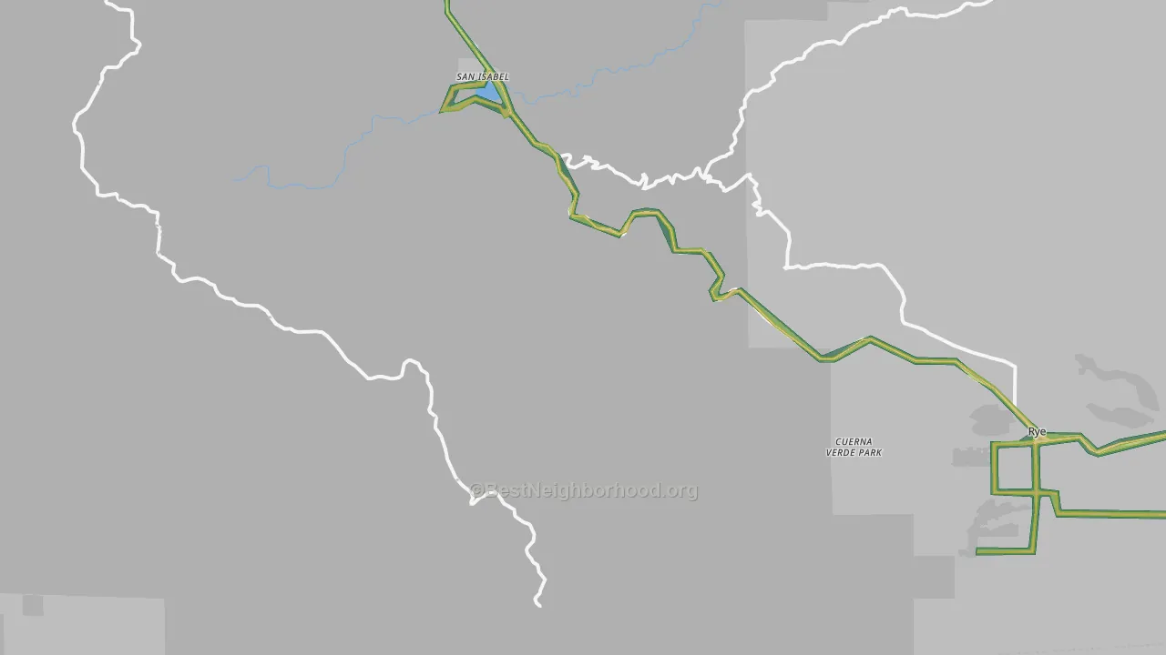 San Isabel, CO Map of Noise Levels in San Isabel