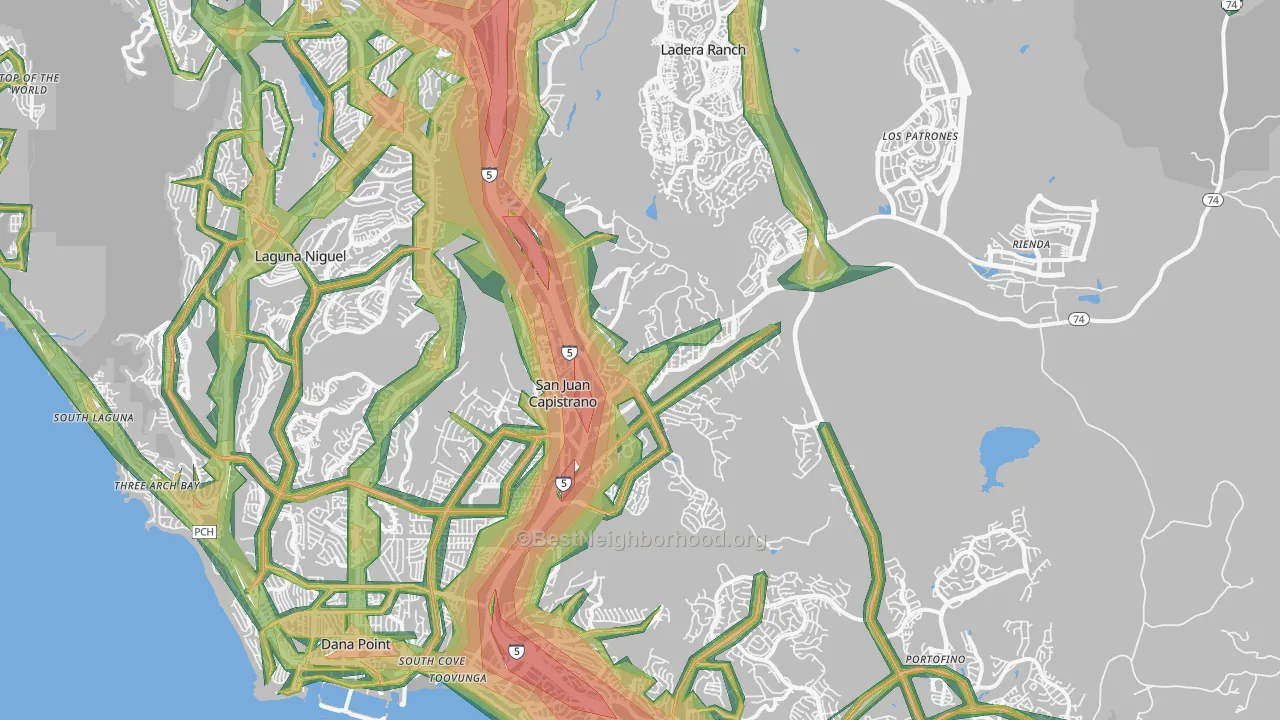 San Juan Capistrano, CA Map of Noise Levels in San Juan Capistrano