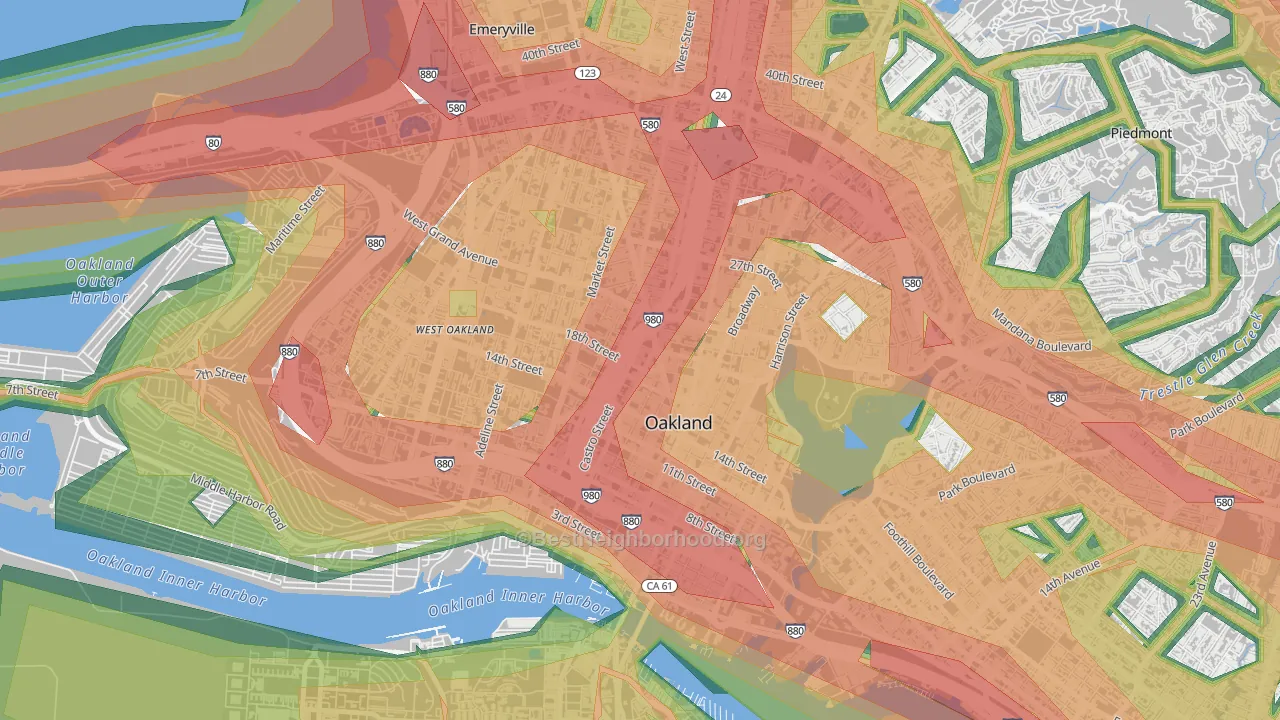 San Pablo Gateway, Oakland, CA Map of Noise Levels in San Pablo Gateway