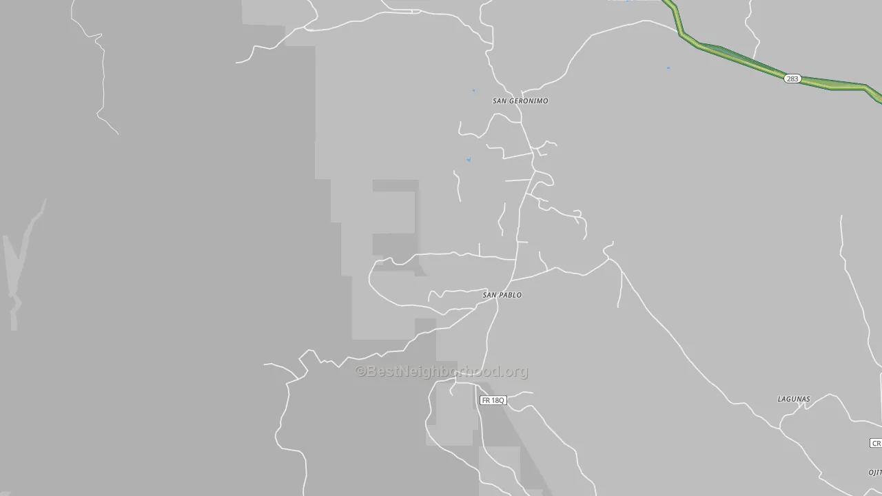 San Pablo, NM Map of Noise Levels in San Pablo