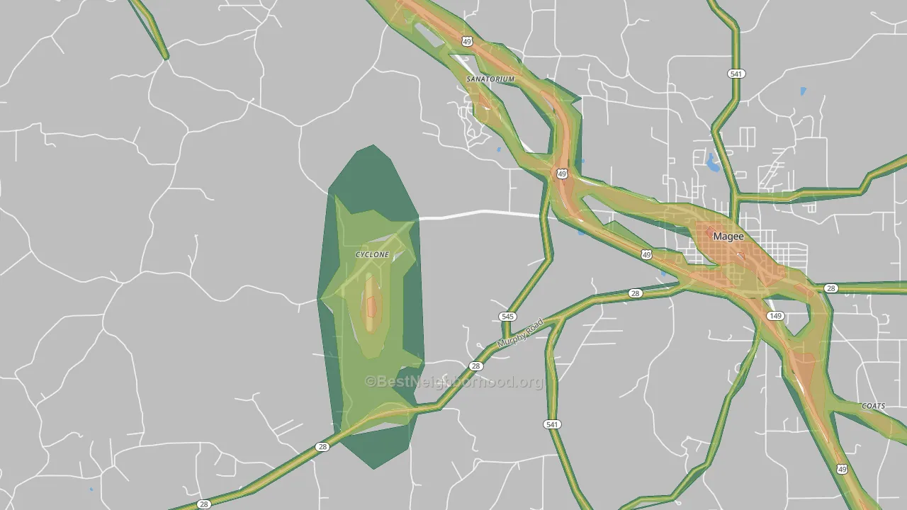 Sanatorium, MS Map of Noise Levels in Sanatorium