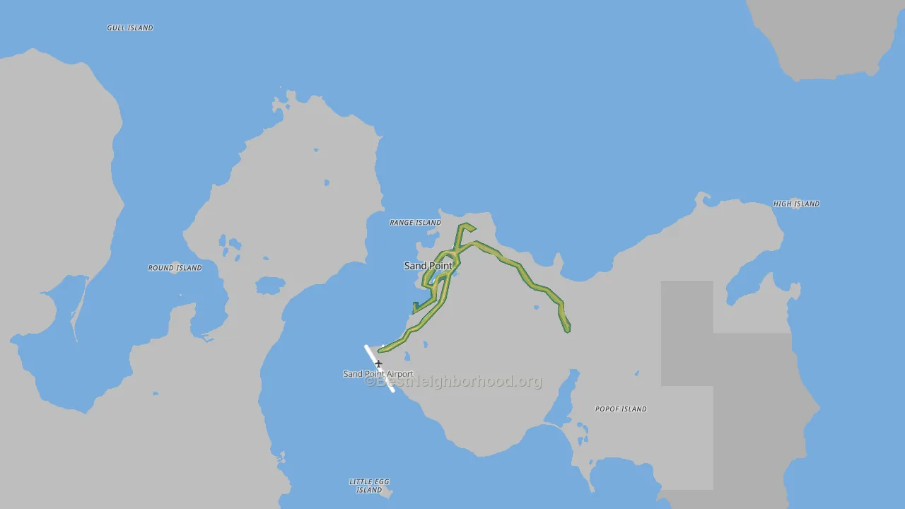 Sand Point, AK Map of Noise Levels in Sand Point