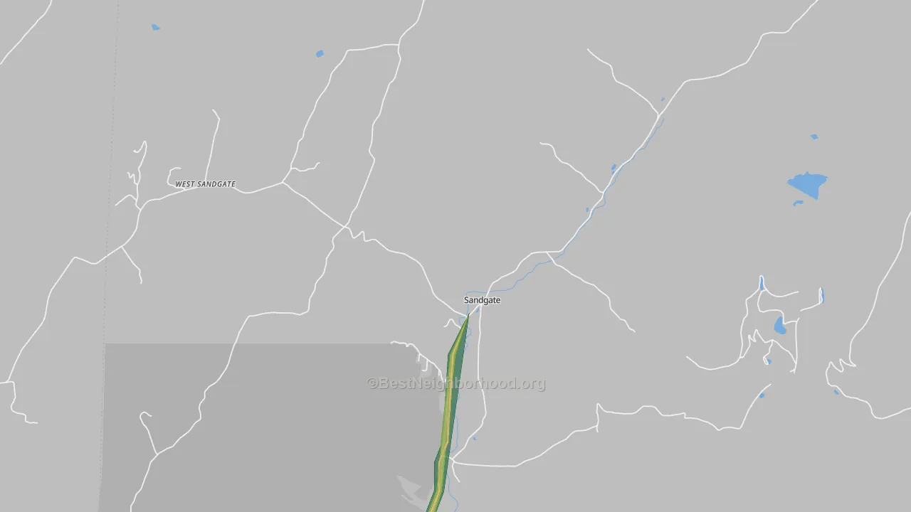 Sandgate, VT Map of Noise Levels in Sandgate