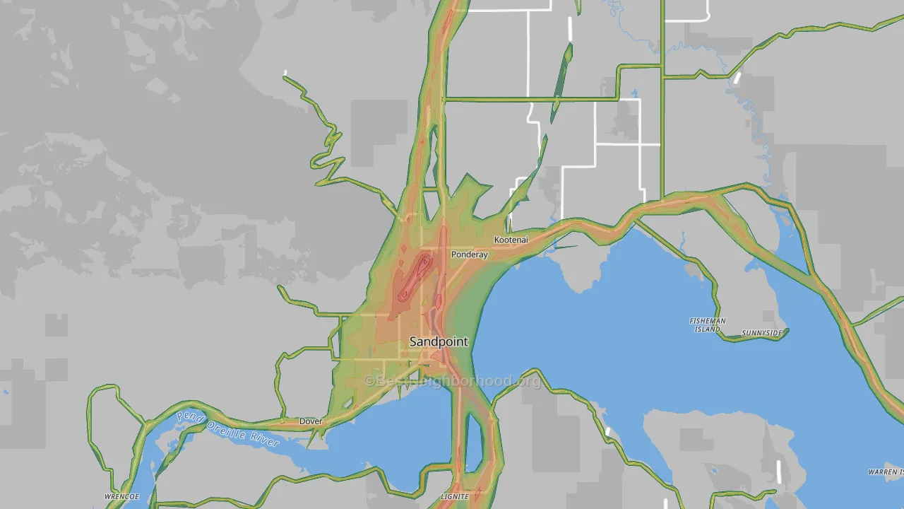 Sandpoint, ID Map of Noise Levels in Sandpoint
