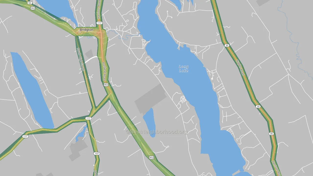 Sandy Creek, ME Map of Noise Levels in Sandy Creek