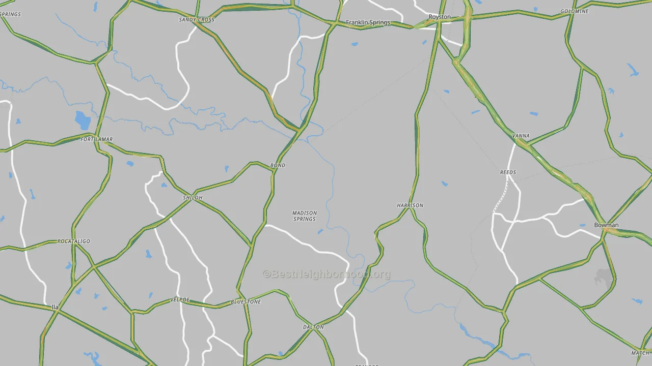 Sandy Cross, GA Map of Noise Levels in Sandy Cross