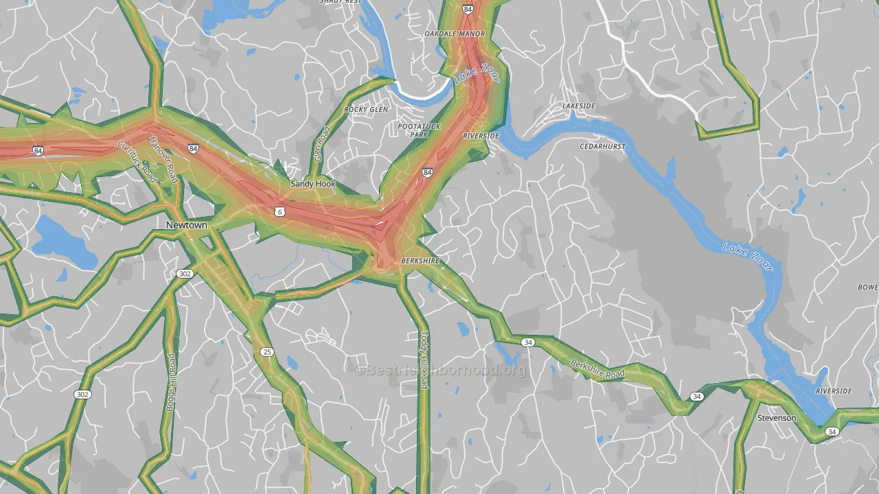 Sandy Hook, CT Map of Noise Levels in Sandy Hook