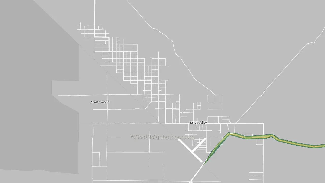 Sandy Valley, NV Map of Noise Levels in Sandy Valley