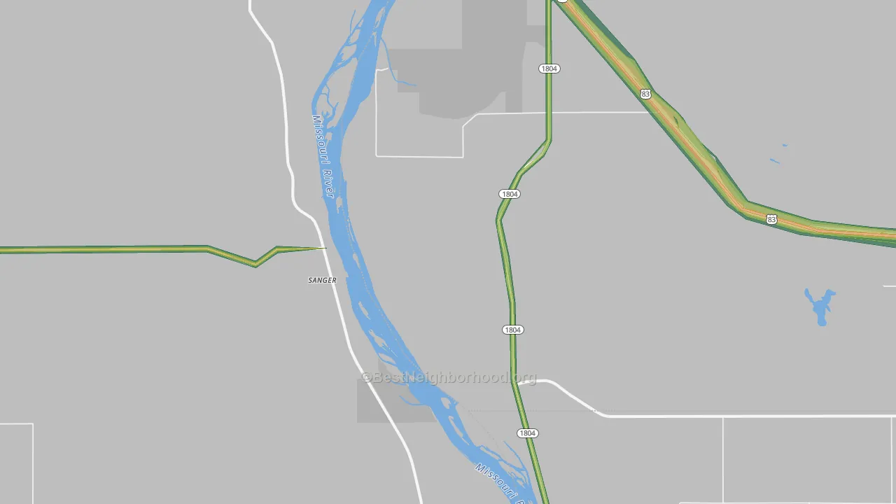 Sanger, ND Map of Noise Levels in Sanger