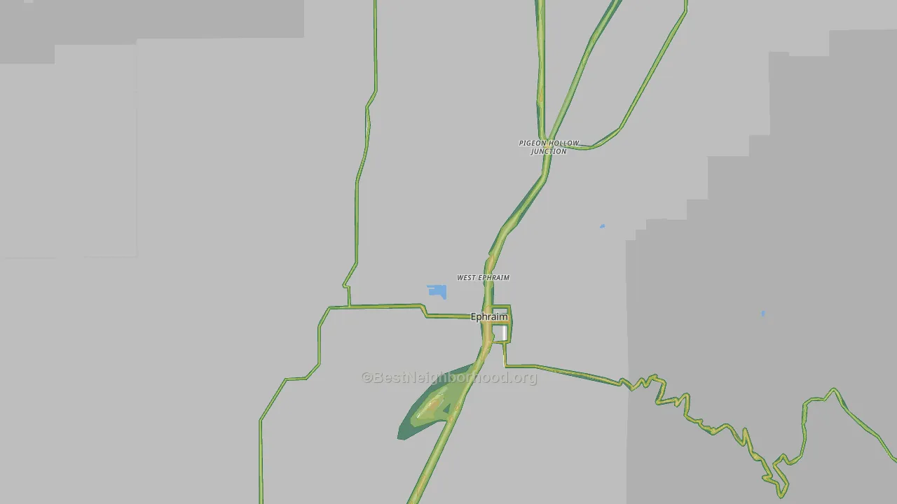 Sanpete County, UT Map of Noise Levels in Sanpete County