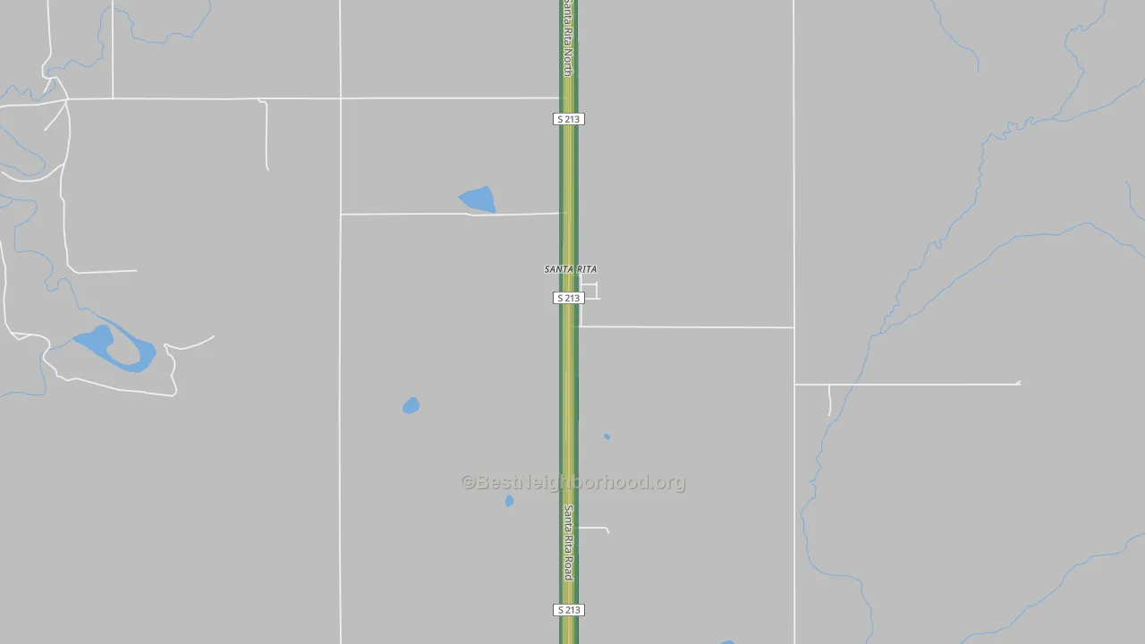 Santa Rita, MT Map of Noise Levels in Santa Rita