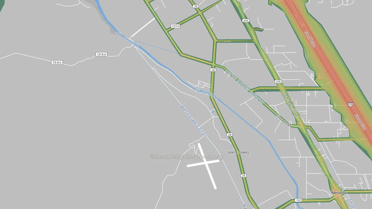 Santo Tomas, NM Map of Noise Levels in Santo Tomas