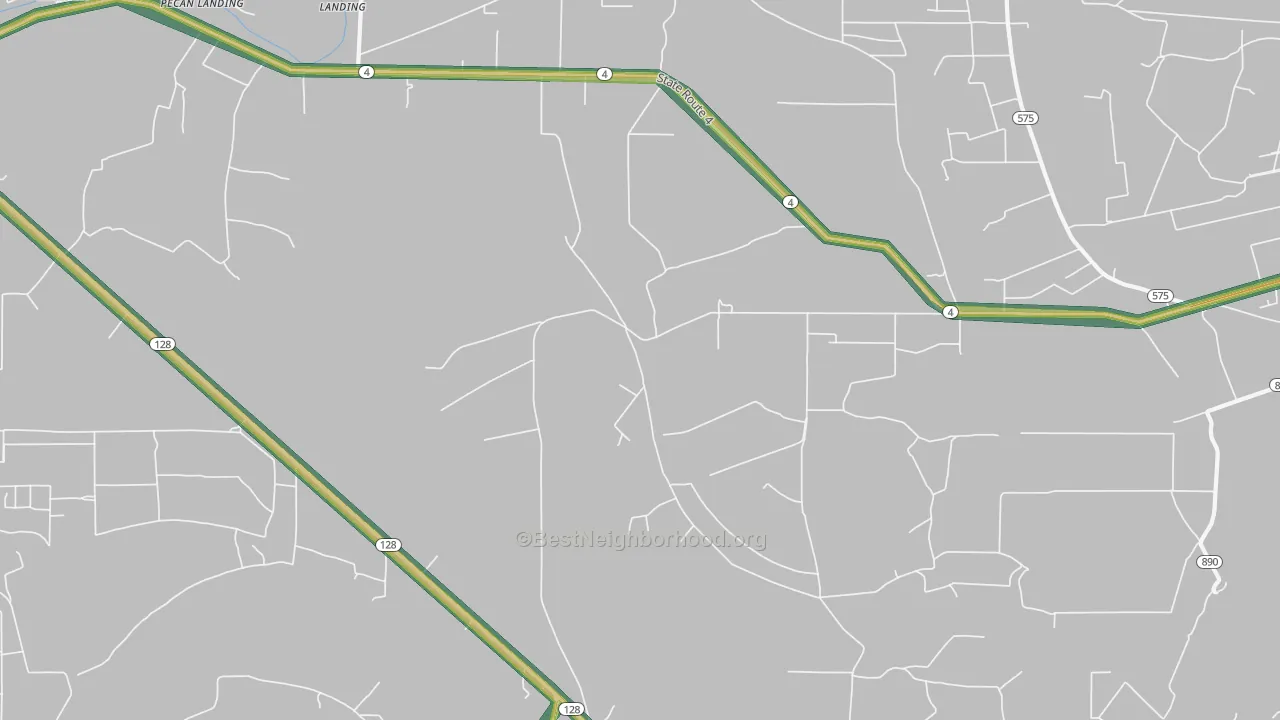 Saranac, LA Map of Noise Levels in Saranac