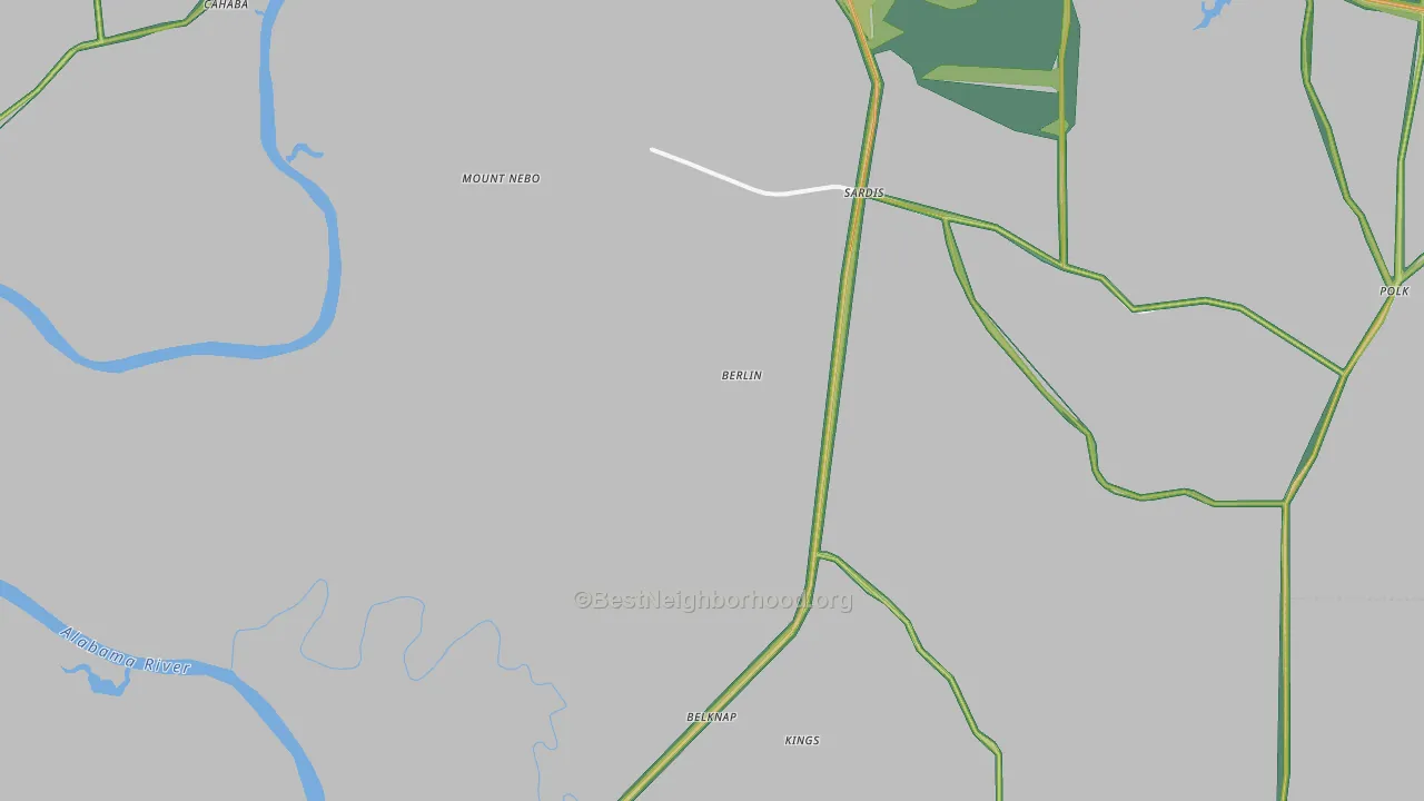 Sardis, AL Map of Noise Levels in Sardis