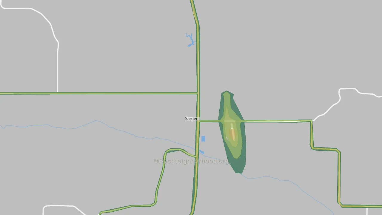 Sargent, NE Map of Noise Levels in Sargent