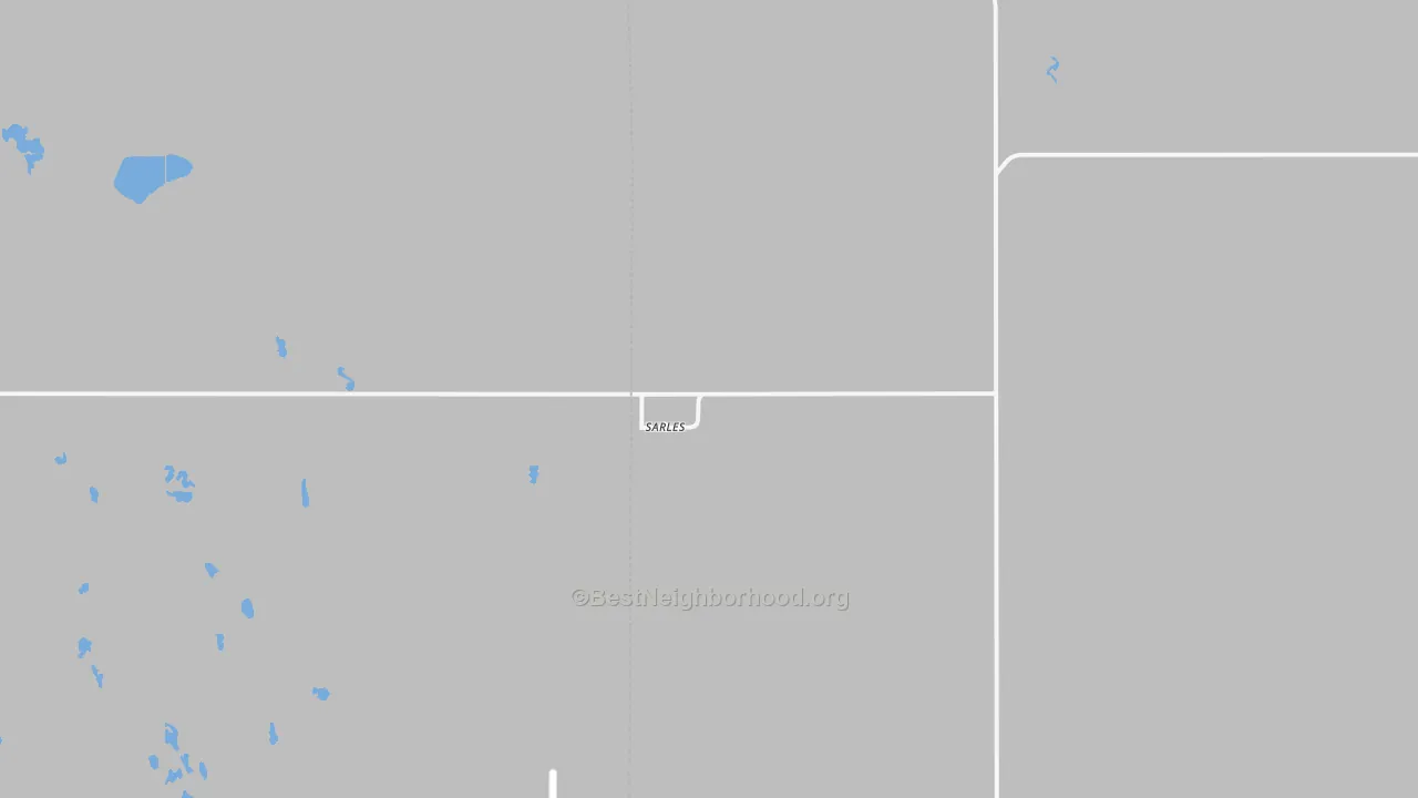 Sarles, ND Map of Noise Levels in Sarles