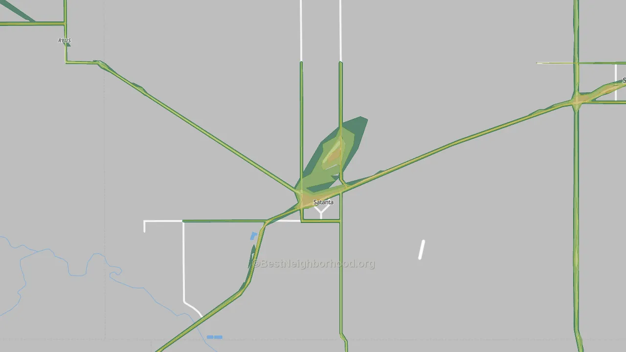 Satanta, KS Map of Noise Levels in Satanta