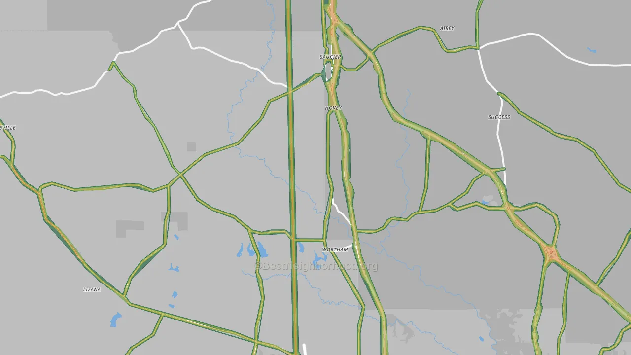 Saucier, MS Map of Noise Levels in Saucier