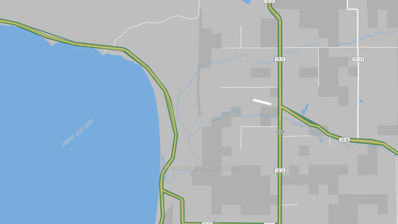 Saum, MN Map of Noise Levels in Saum