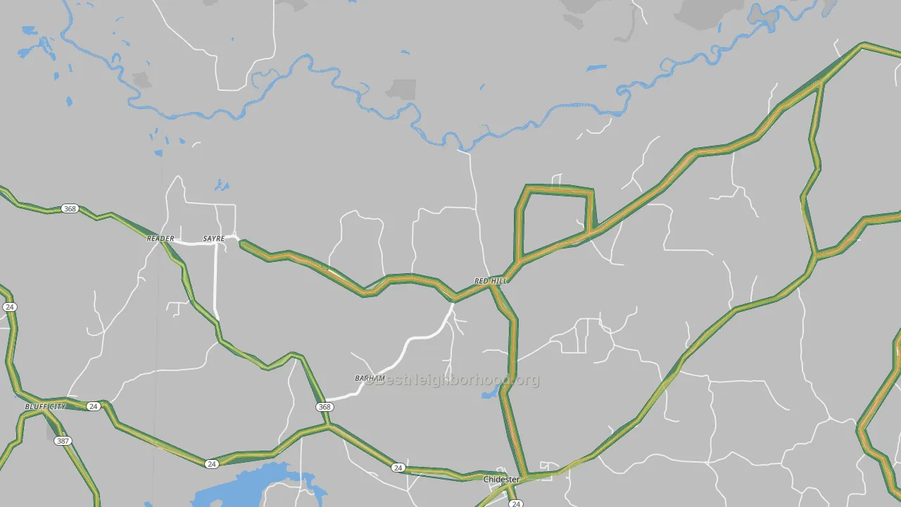 Sayre, AR Map of Noise Levels in Sayre