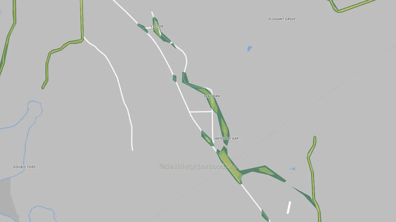 Scallorn, TX Map of Noise Levels in Scallorn