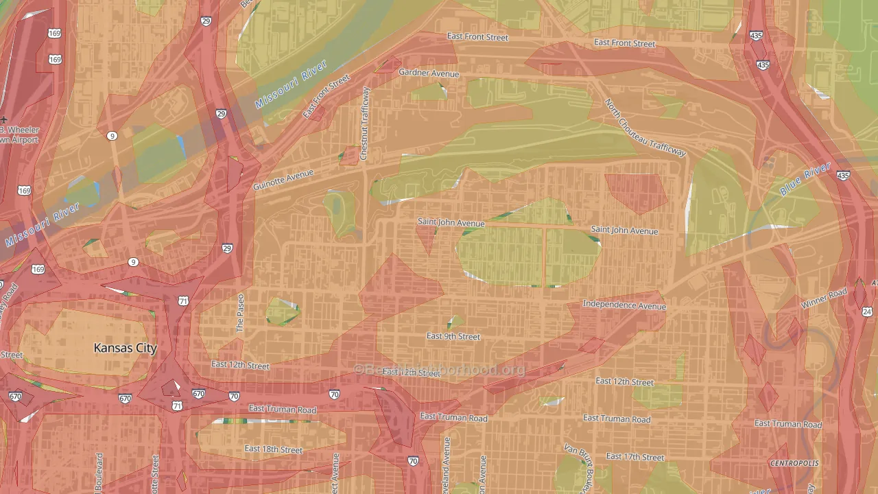 Scarritt Renaissance, Kansas City, MO Map of Noise Levels in Scarritt Renaissance