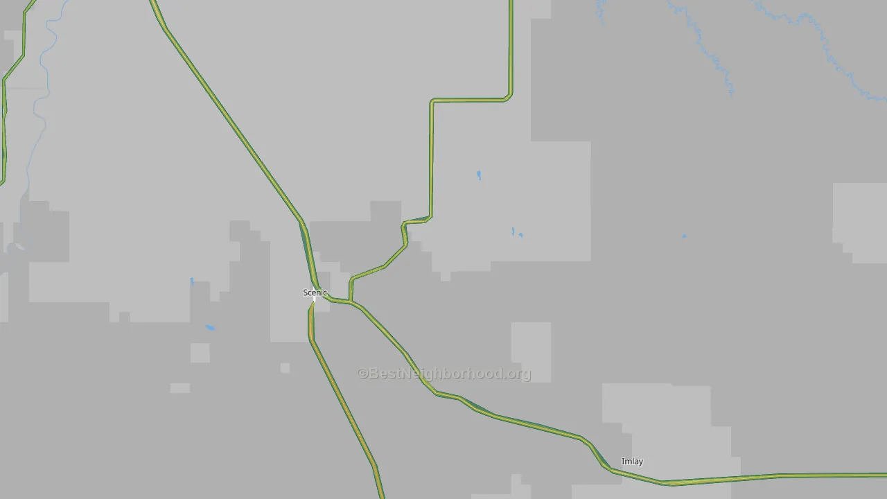 Scenic, SD Map of Noise Levels in Scenic
