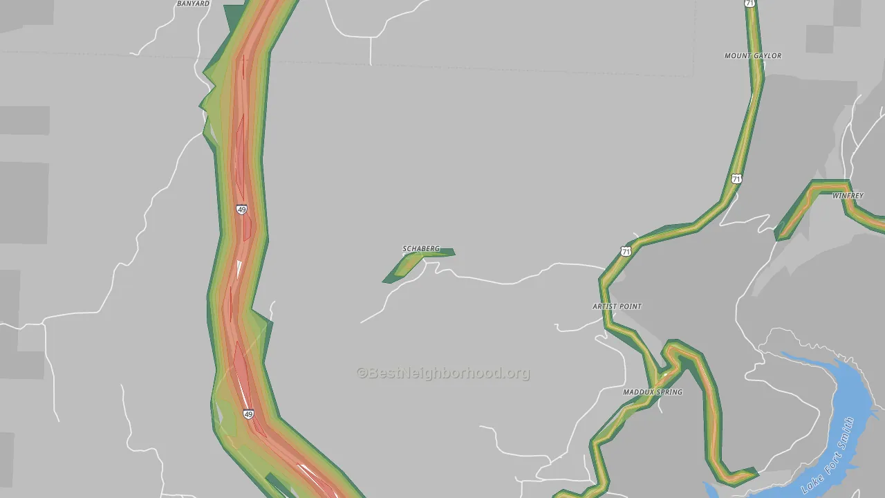Schaberg, AR Map of Noise Levels in Schaberg