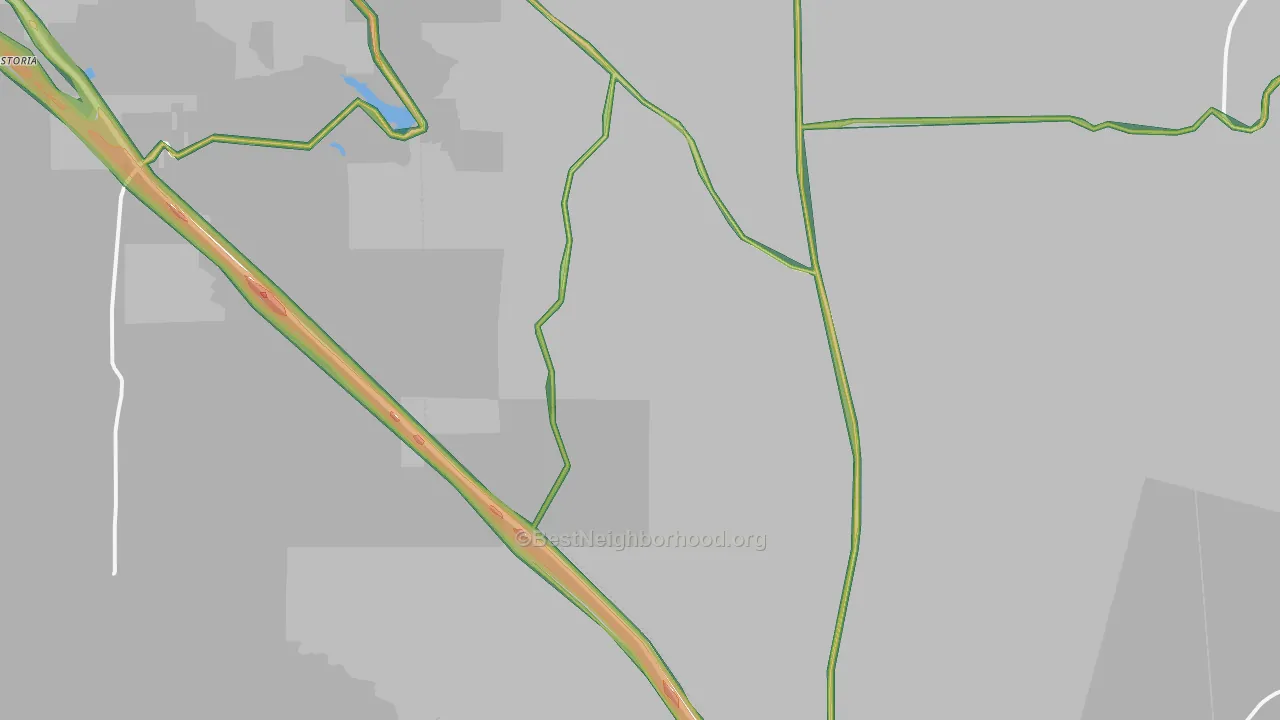 Schlatterville, GA Map of Noise Levels in Schlatterville